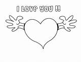 Hug Coloring Pages Let Heart Coloring4free sketch template