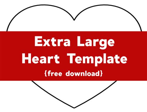 printable heart template large printable templates