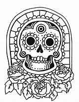 Coloring Skull Sugar Pages Tiki Mask Printable Drawing Dead Print Choose Board Color Getdrawings Colouring Popular Comments sketch template