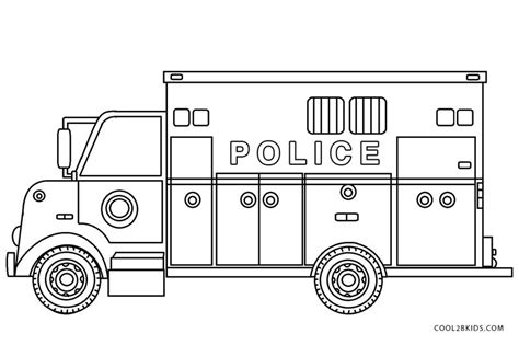 coloring pages police truck police truck coloring page  printable