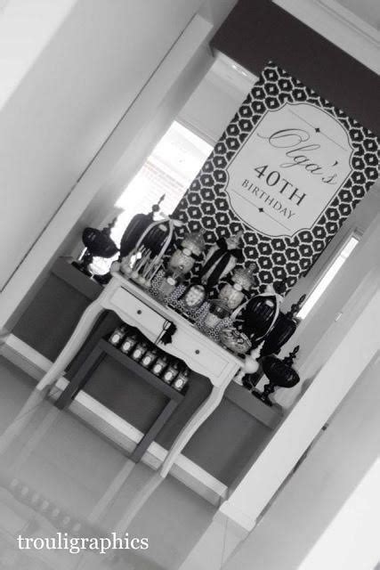 Black And White Themed 40th Birthday By Trouli Graphics Paperblog