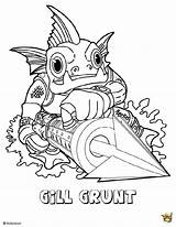 Grunt Gill Tir Skylanders Colorier Ludinet sketch template