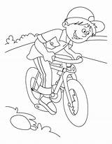Coloring Bike Riding Popular sketch template