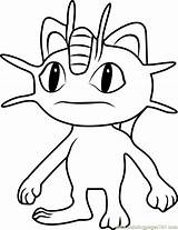 Meowth Pokémon Jynx Coloringpages101 Getcolorings sketch template