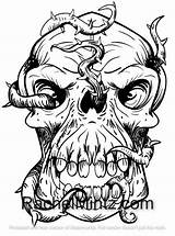 Skull Dagger Skulls Crossed sketch template