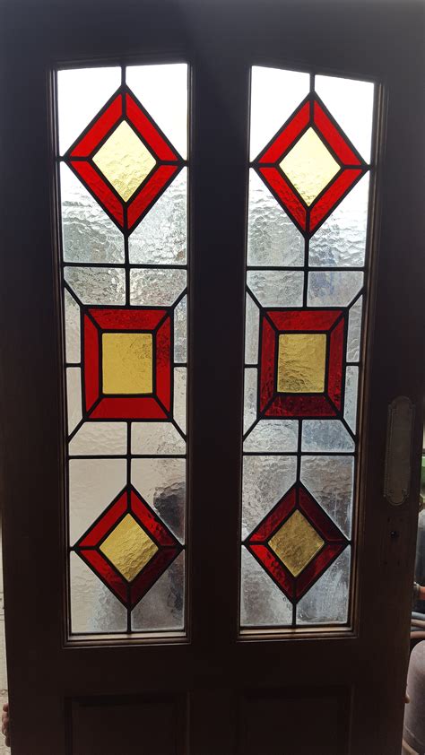Stain Glass Wooden Interior Door A And D Reclaim