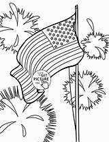 Coloring July Pages 4th Fourth Fireworks Printable Firework Happy Kids Birthday Sheets Memorial Print Color Book Flag Colouring Printables Drawing sketch template