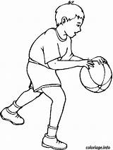 Joue Jouent Colorier Basketteurs sketch template