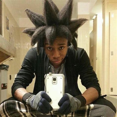 this guy s incredible hair makes him look just like an anime character