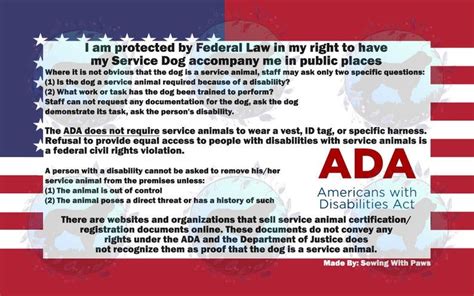 information card service dog doj etsy   service dogs