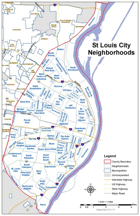 st louis cities map cities  towns map