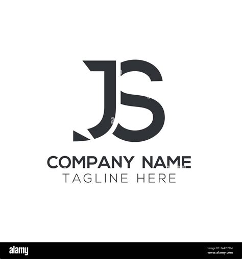 letter js logo design vector template initial linked letter design js