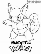Pokemon Coloring Color Print Pages Boys Wartortle sketch template