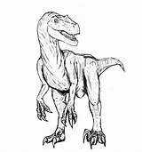 Velociraptor Coloring Dinosaur Bestcoloringpagesforkids Jurassic Scary sketch template
