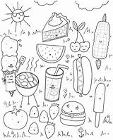 Coloring Pages Picnic June Kids Characters sketch template