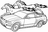 Mustang Coloring Pages Ford Drawing Gt Cobra Horse Car Shelby Printable Outline Cars Logo Mustangs Colouring Vector Color Line Graphics sketch template