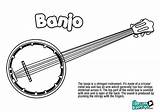 Banjo Instrumentos Musicales Cuerda Bass Stringed sketch template