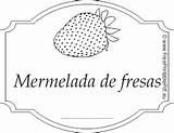 Etiqueta Mermelada Fresas sketch template