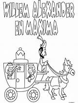 Willem Maxima Kleurplaten Huwelijk Trouwen sketch template