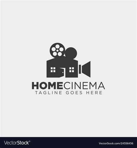 home video cinema black color simple  logo vector image