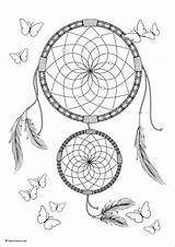 Reve Attrape Coloriage Dreamcatcher Coloriages Incroyable Reves Rêves Mandalas Adulte Télécharger sketch template