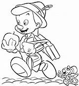 Pinocchio Coloring Movies Pages Animation Kb Disney sketch template