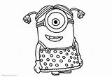 Coloring Pages Despicable Minion Character Printable Kids sketch template