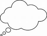 Cloud Thought Thinking sketch template