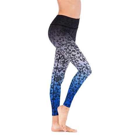 buy women printed yoga pants power flex high waist workout yoga