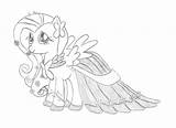 Fluttershy Coloring Pages Gala Pony Dress Little Printable Library Cute Deviantart Popular sketch template