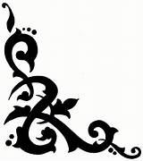 Hiasan Ornamen Kaligrafi Pinggir Tepi Garis Sketsa Sudut Kertas Bingkai Corak Tumbuhan Mudah Hias Seni Lukisan Kamaludin Buat Mawar Arab sketch template