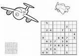 Sudoku Malvorlage Kleurplaat Colorear Aviones Vliegtuigen Aereoplani Flugzeug Disegno Flugzeuge Kleurplaten Schoolplaten Educima Grote sketch template