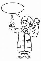 Colorare Scienziato Scientist Chemist Dello Coat Chimico Divertente Libro Disegni Lustigen Malbuch Wissenschaftlers Immagini Bambini Curie sketch template