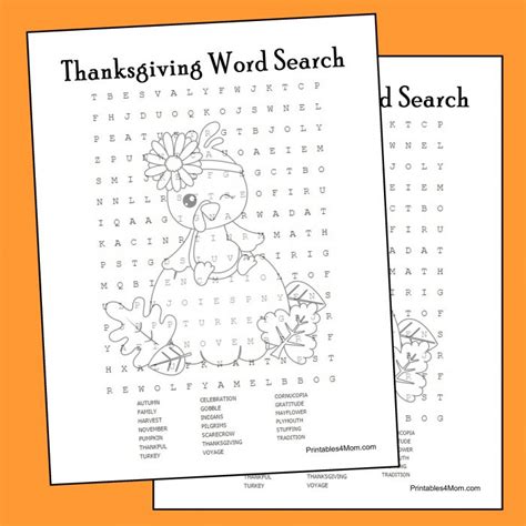 thanksgiving word search printable printables  mom