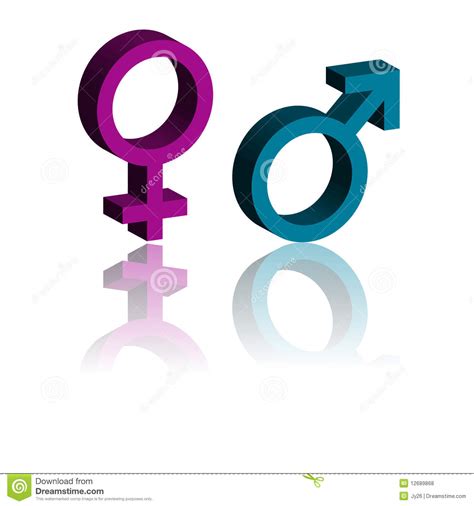 3d male and female symbols stock vector illustration of