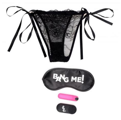 Bang Power Panty Lace Panties Bullet And Blindfold Kit Pink On Taletopia