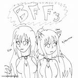 Bff Bettercoloring Inking Friendship sketch template