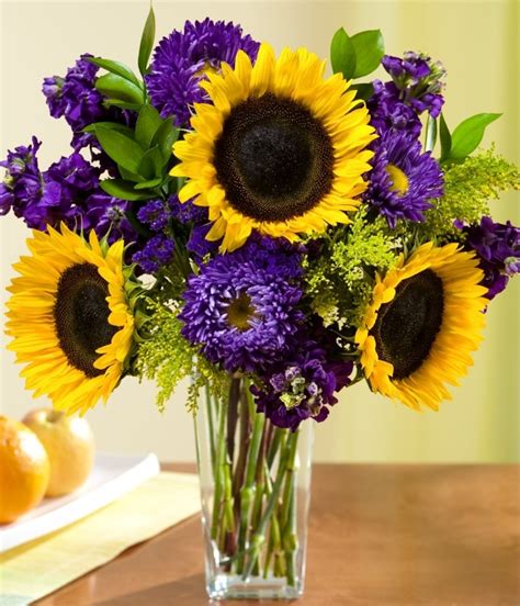 Sunflower And Purple Wedding