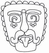 Pages Colouring Mayan Masks Template Coloring Printable South Aztec Mask Maya America Gods Sun Geography Inca Printablecolouringpages sketch template