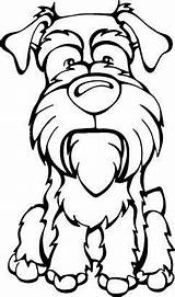 Schnauzer Coloring Dog Pages Decal Dogs Myshopify Angrysquirrel Para Schnauzers Drawing sketch template