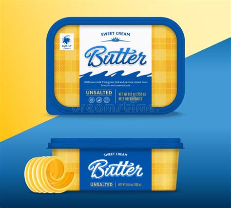 butter package design template stock vector illustration  business