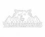 Coloring Nba Pages Timberwolves Logo Minnesota Sport Online sketch template