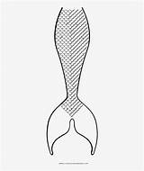 Mermaid Tail Coloring Line Pngkit sketch template