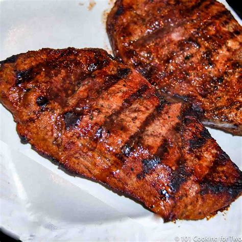 grilled marinated sirloin steak  cooking