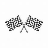 Checkered Abgehobenen Corel Flaggen Laufen Betrag sketch template