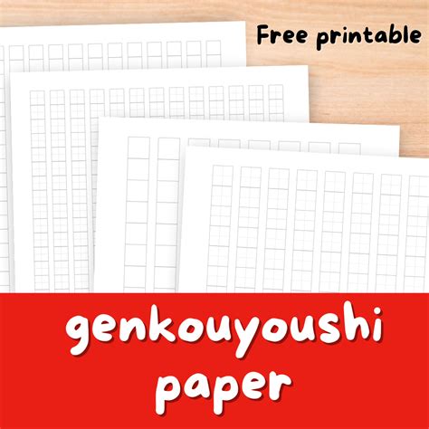 japanese writing paper templates  digital printable tokaikkos ko