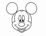 Mickey Mouse Drawing Coloring Pages Hands Face Getdrawings sketch template