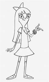 Ferb Phineas Stacy Coloring Pngkit sketch template