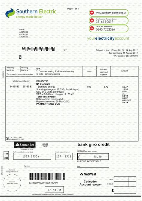 fake utility bill template download business plan template intended for