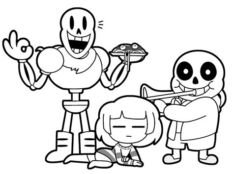undertale characters coloring page  printable coloring pages  kids